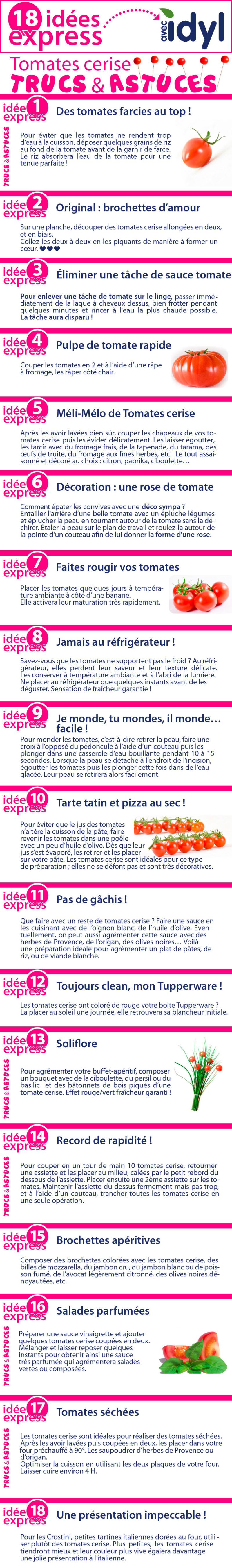 12 idées express pour cuisiner les tomates cerise - trucs et astuces - Idyl