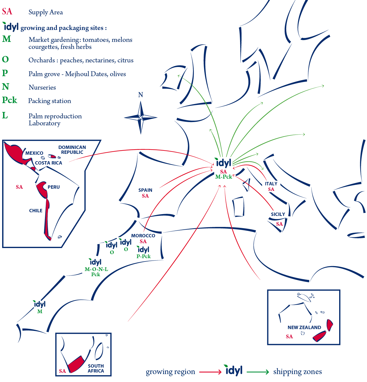 The map of origins by Idyl