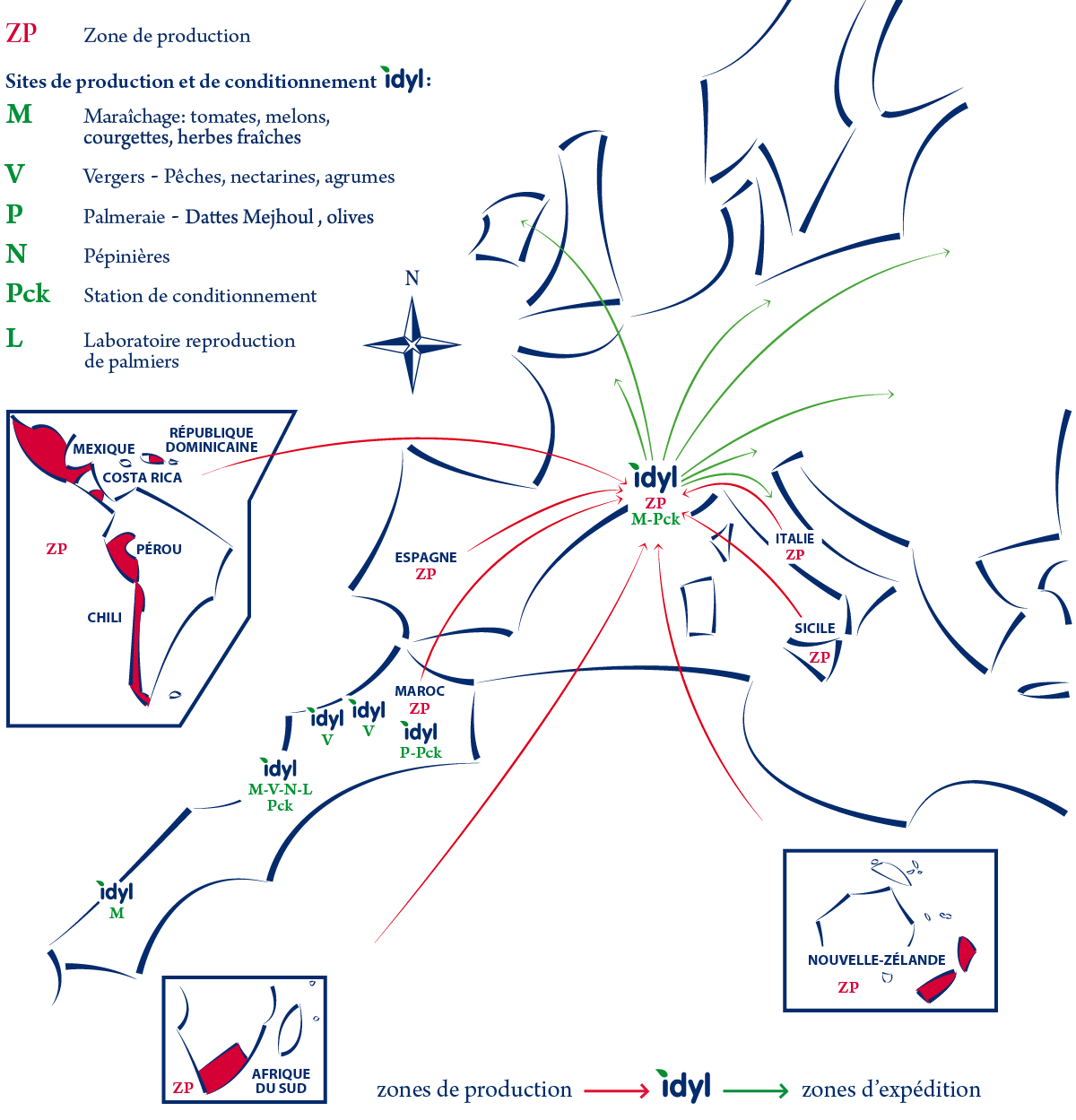 La carte de production Idyl